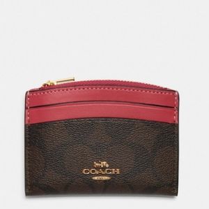 NEW! Coach signature with logo Card Case
